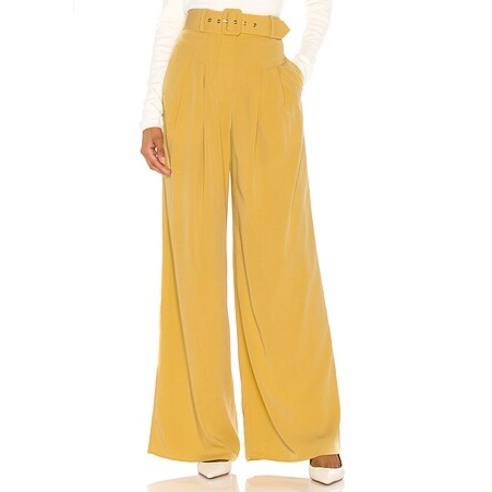 REVOLVE Song of Style Ashton Pant in Autumn Yellow Sz M